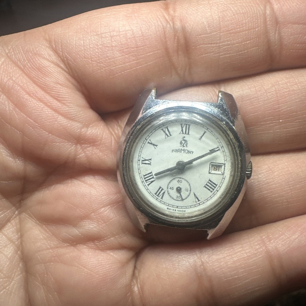 Vintage Rare FRAMONT Ladies Watch Subdial 29mm Swiss Made Manual Wind For Repair